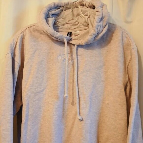 DIVIDED H&M Beverly Hills CA Hoodie Sweatshirt women S Pink Gray pullover Soft! - Picture 1 of 5